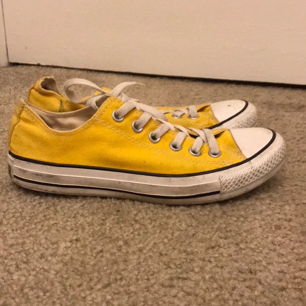 Yellow converse sneakers